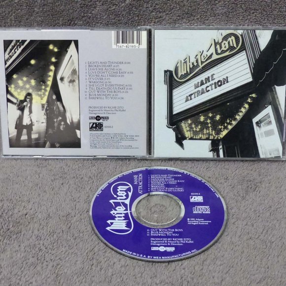 White Lion Mane Attraction CD 1991 Atlantic Records Compact Disk 7 82993-2 Rock - Picture 1 of 12